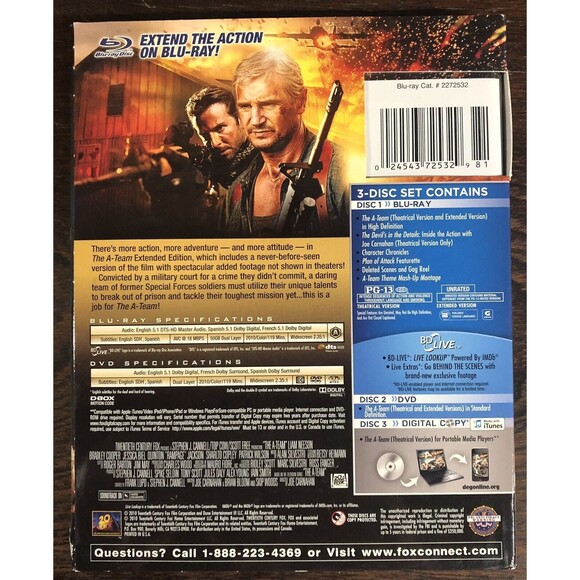 The A-Team The Italian Job The Bank Job 3 Movie Pack Blu-ray DVD Unrated Action - Picture 3 of 13